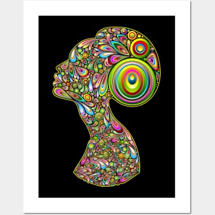 Woman Abstract Beauty Psychedelic Portrait Posters and Art